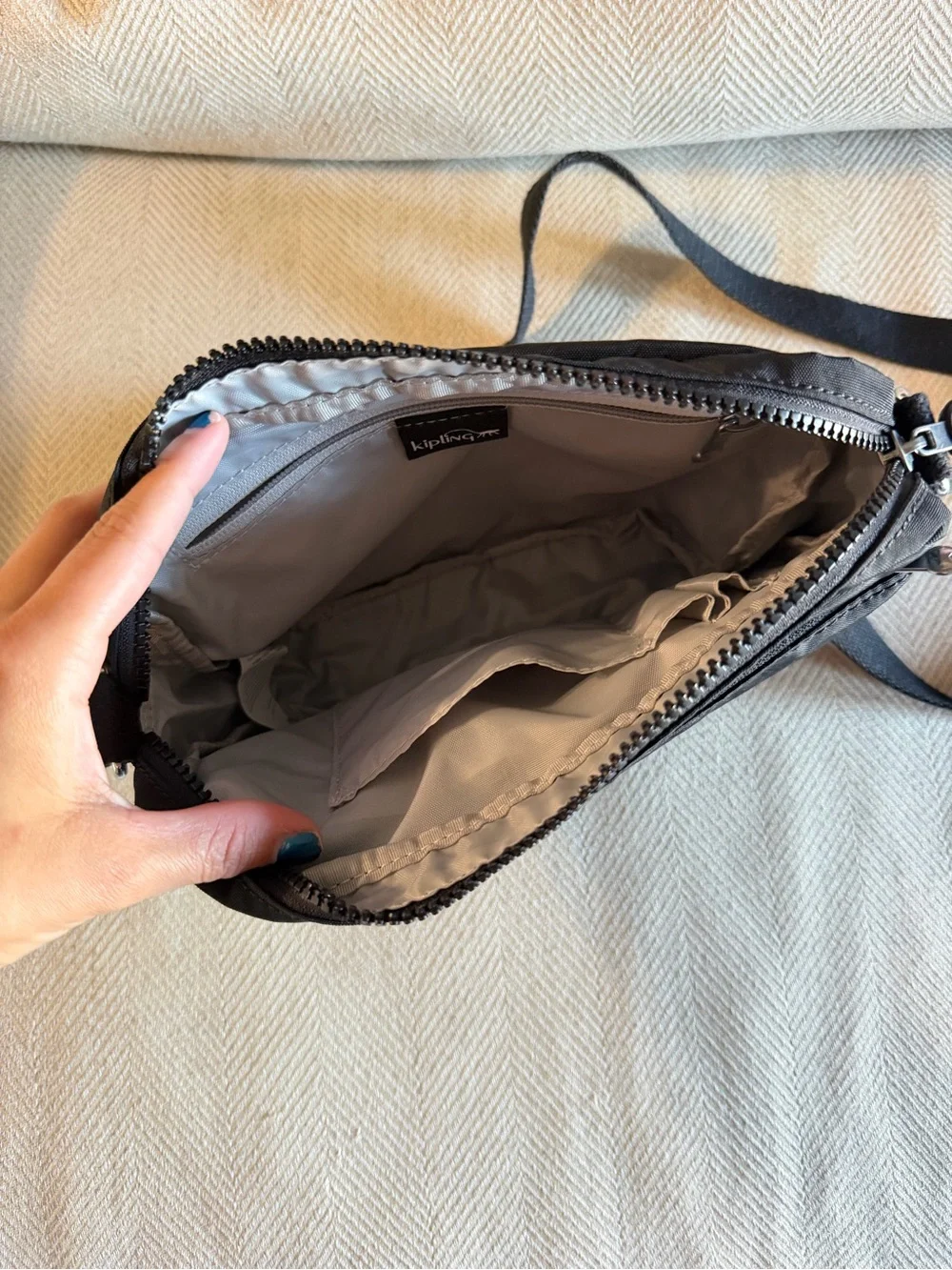 Kipling Black Small Messenger Crossbody Bag